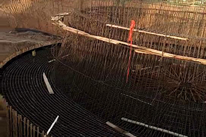 玉林砼烟囱新建施工现场