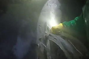 玉林消防水池堵漏现场